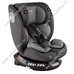 Автокресло детское Pituso "Roys+" Isofix 0-36 кг, цвет т.серый-серый